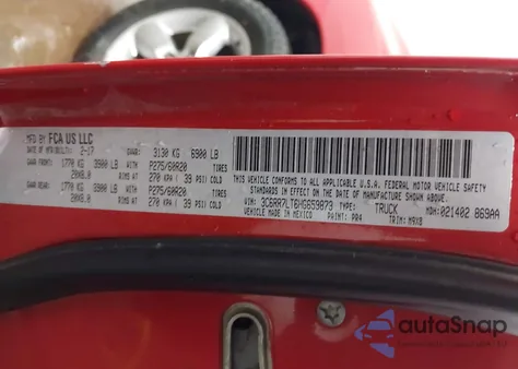 2017 Ram 1500 Big Horn 4X4 5'7 Box from USA, damaged, VIN 3C6RR7LT6HG659873